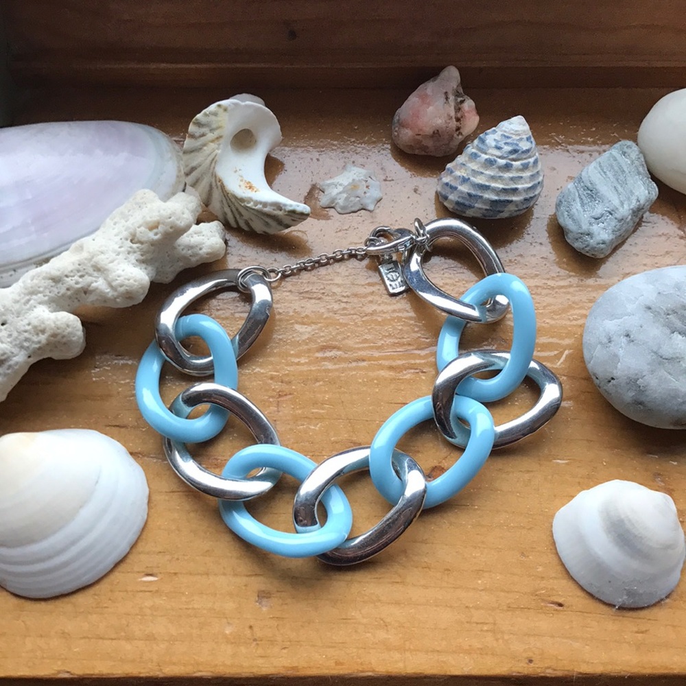 Blue and Silver Bracelet